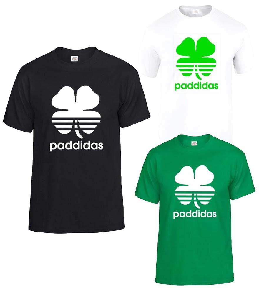 

Paddidas Irish St Patrick s Day T-shirt Men s Funny Ireland Paddys Top Tee L