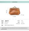 Retro Mini Genuine Leather Clasp Coin Purse & Earphone Bag