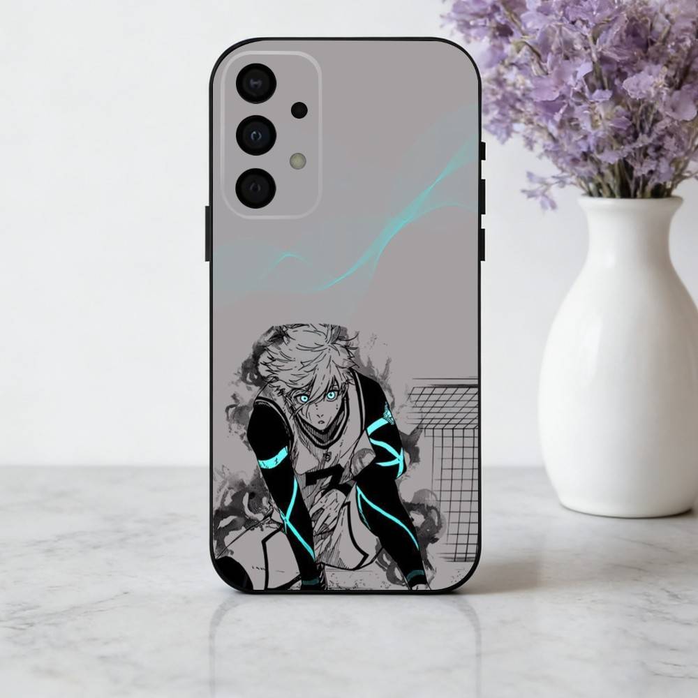 C-Comics B-Blue L-Lock-K  Phone Case For Samsung Galaxy A73,A72,A71,A70,A53,A52,A51,Soft Silicone Black Cover