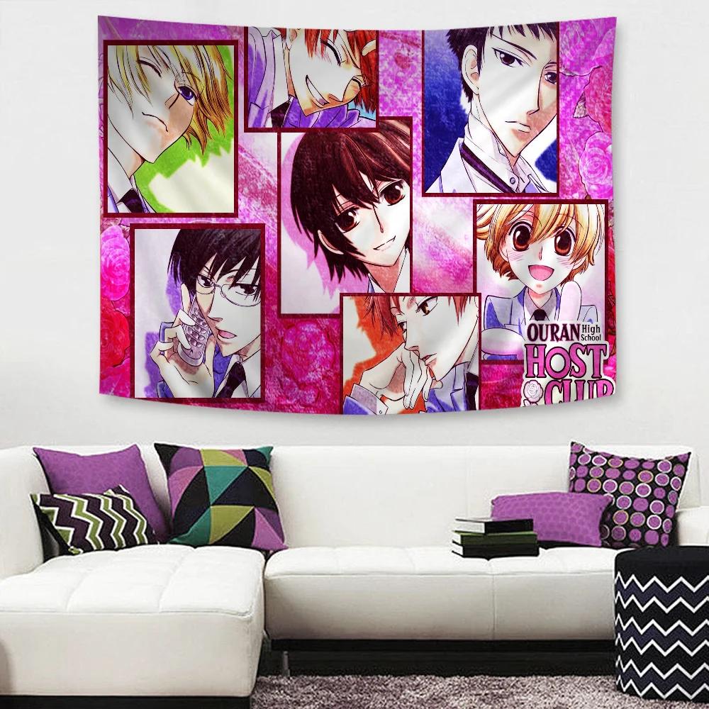 Anime Ouran High School Host Club Anime Tapestry Indian Buddha Wall Decoration Witchcraft Bohemian Hippie Wall Hanging Sheets