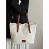 French Lace Portable Shoulder Bag Pastoral Tote Bag Women's 2025 New Large-capacity Niche Handbag