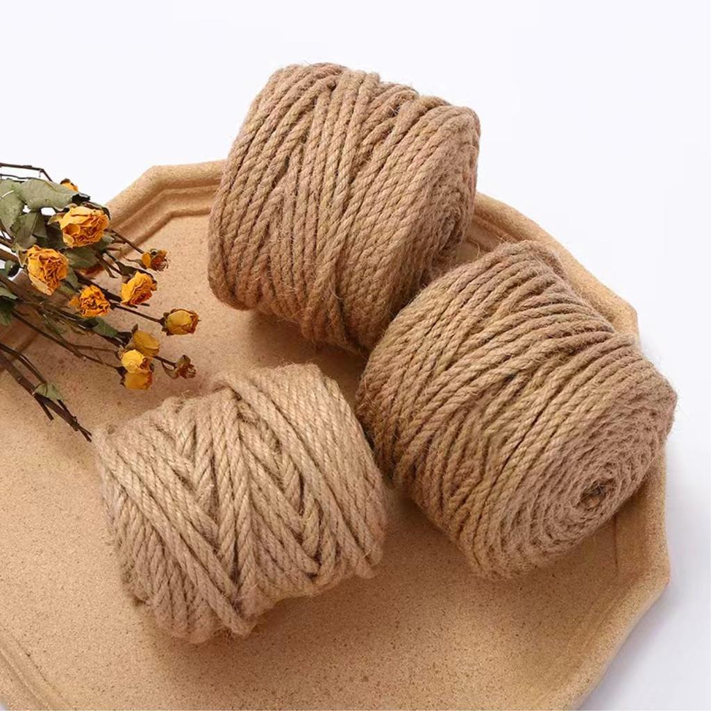 ILLIDAN Konopné lano Konopné struny Průměr Délka Asahi Jutové lano Silné Cat Tower Oprava Konopné lano Přírodní Sisal Konopné provázky Zahradnické balení Ruční výroba