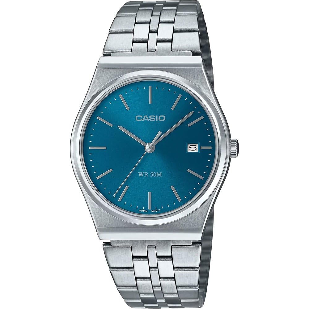 Casio MTP-B145D-2A2VEF Men s Casual Collection Time Only Watch Bracelet Silver Stainless Steel