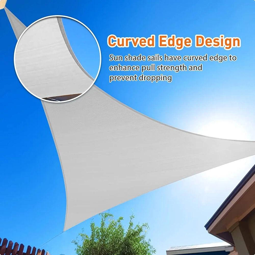 Triangle Triangle Sunshade With Ropes Outdoor Canopy Sun Protection Awning Shade Cloth  Pool Area