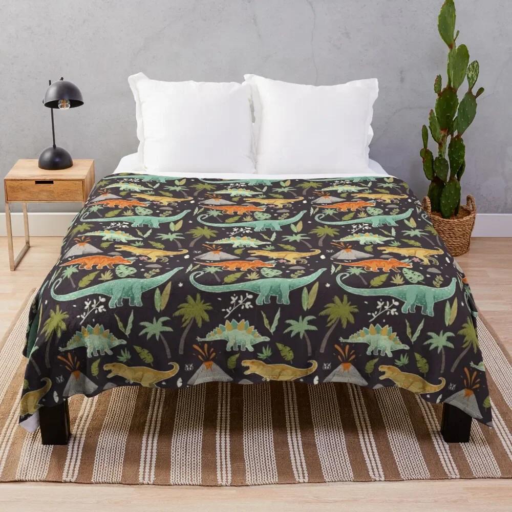 Manta de Jantar Desenho Animado Dinossauro Macia Leve Durável Aconchegante Cama Sofá Viagem Acampamento Manta de Pelúcia para Crianças Adolescente Adulto