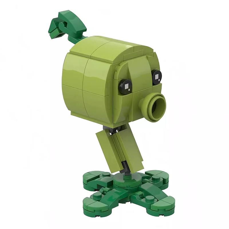 Bricklink MOC Ideen PVZ Spiel Pflanzen und Zombies Kampf Actionfiguren Sets Erbsenschützen Bausteine Kinderspielzeug Halloween Geschenk