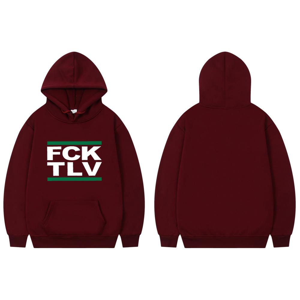 FCK TLV 2D Print Sweatshirts Women Unisex Fashion Hoodie 