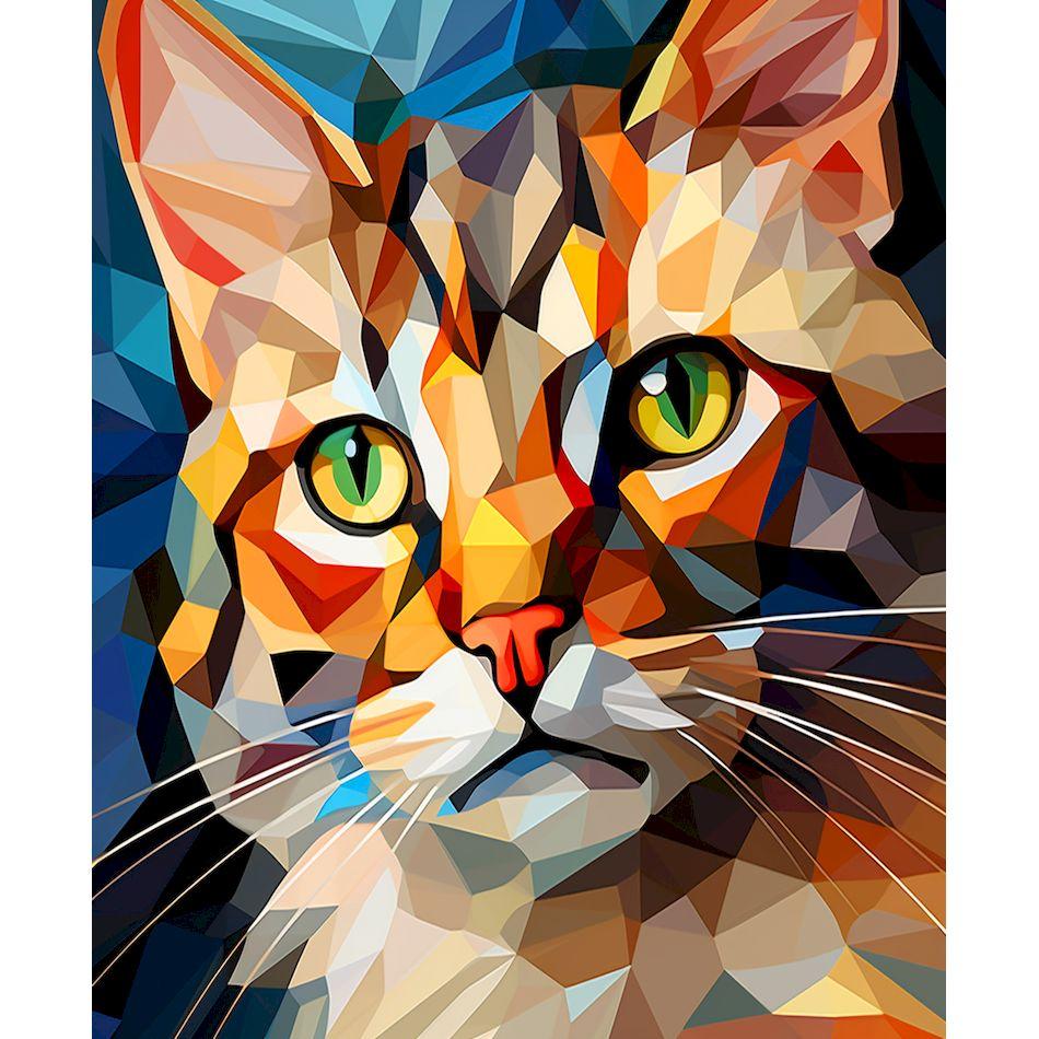 CHENISTORY Paint By Numbers Colorful Cat Animal Acrylic Drawing Canvas Wall Art Oil Painting By Numbers DIY Home Decoration
