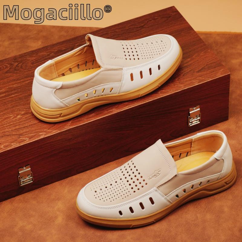 Fashion Classic Brand Men's Leather Casual Shoes Massage Soft Soled Loafers Daily Business Work Shoes for Men's Versatile Breathable