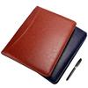 2025 Custom Logo PU Leather A4 Business Portfolio Box File Folder with Clipboard Pockets Stylish Design
