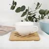 4Pcs Bamboo Table Mat Anti-Scald Non-Slip Bowl Cup Heat Insulation Pad for Home Kitchen Use(  Shape )
