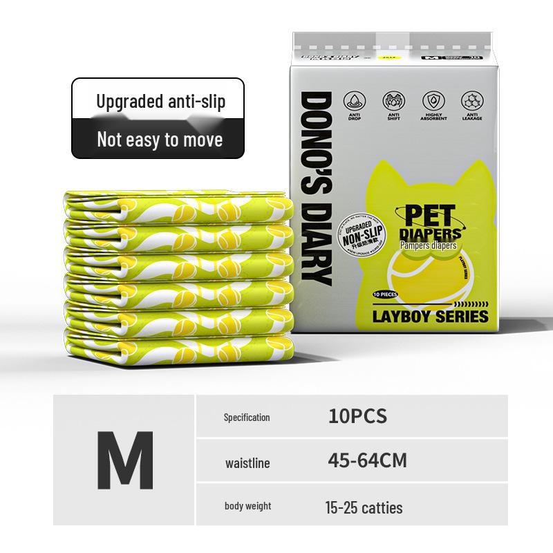 Pet Joy Disposable Dog Diapers - Color-Changing Sanitary Pants for Female and Male Dogs