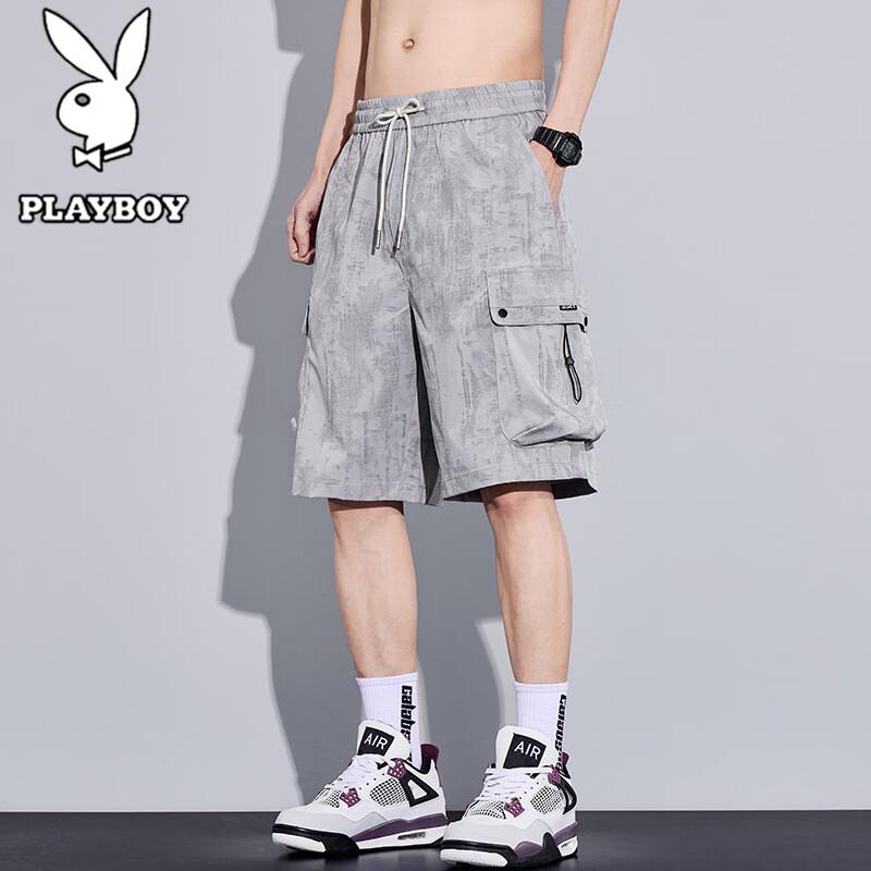 PLAYBOY Men s Summer Casual Lightweight Shorts XL