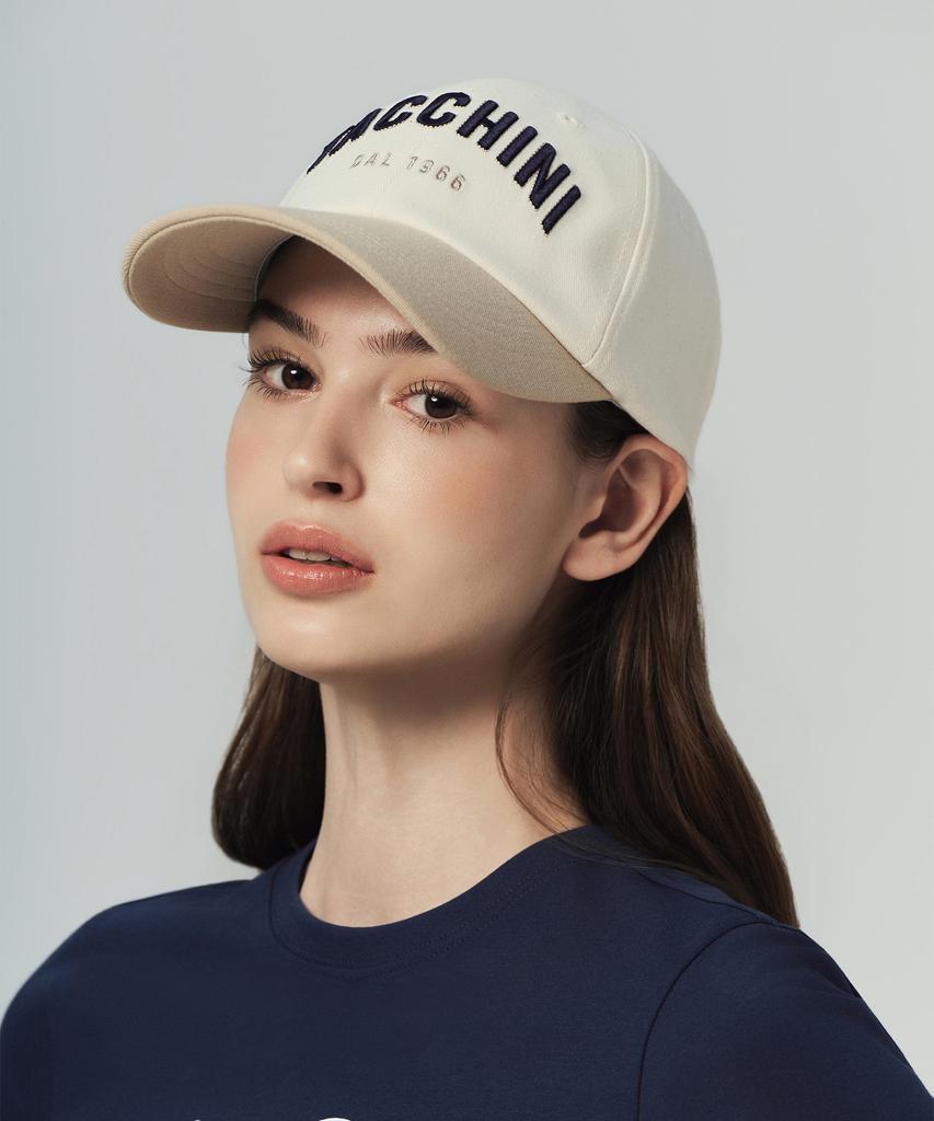 SERGIO TACCHINI U Lettering Cotton-Like Ball Cap (D.Beige)