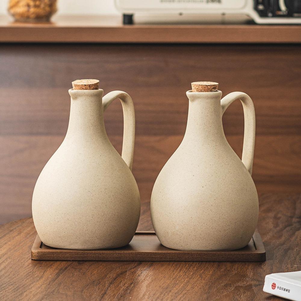 Matte Japanese Style Minimalist Oil Pot Vintage Oil Bottle Simple Seasoning Bottle Dinning Table