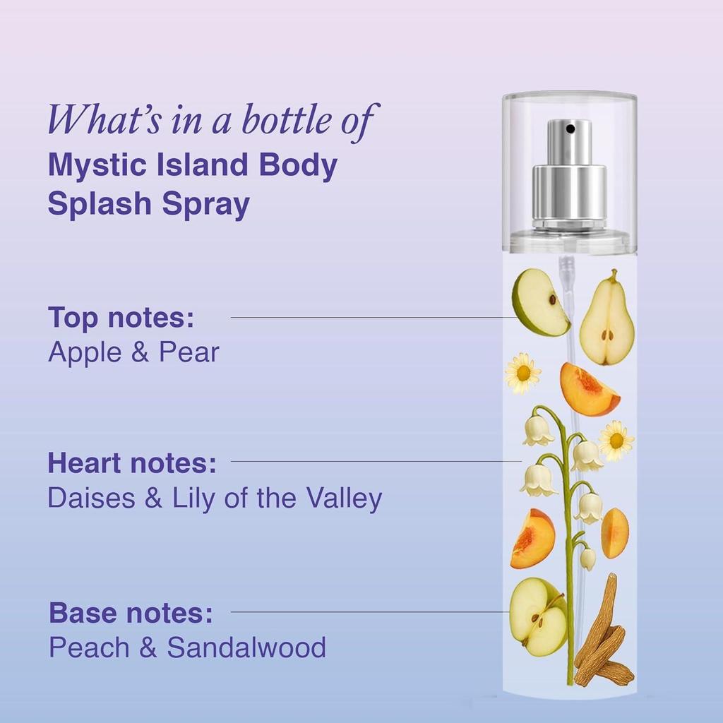 Layer’r Wottagirl Mystic Island Body Splash, 135 ml Premium Long-lasting Body Mist Spray for Women