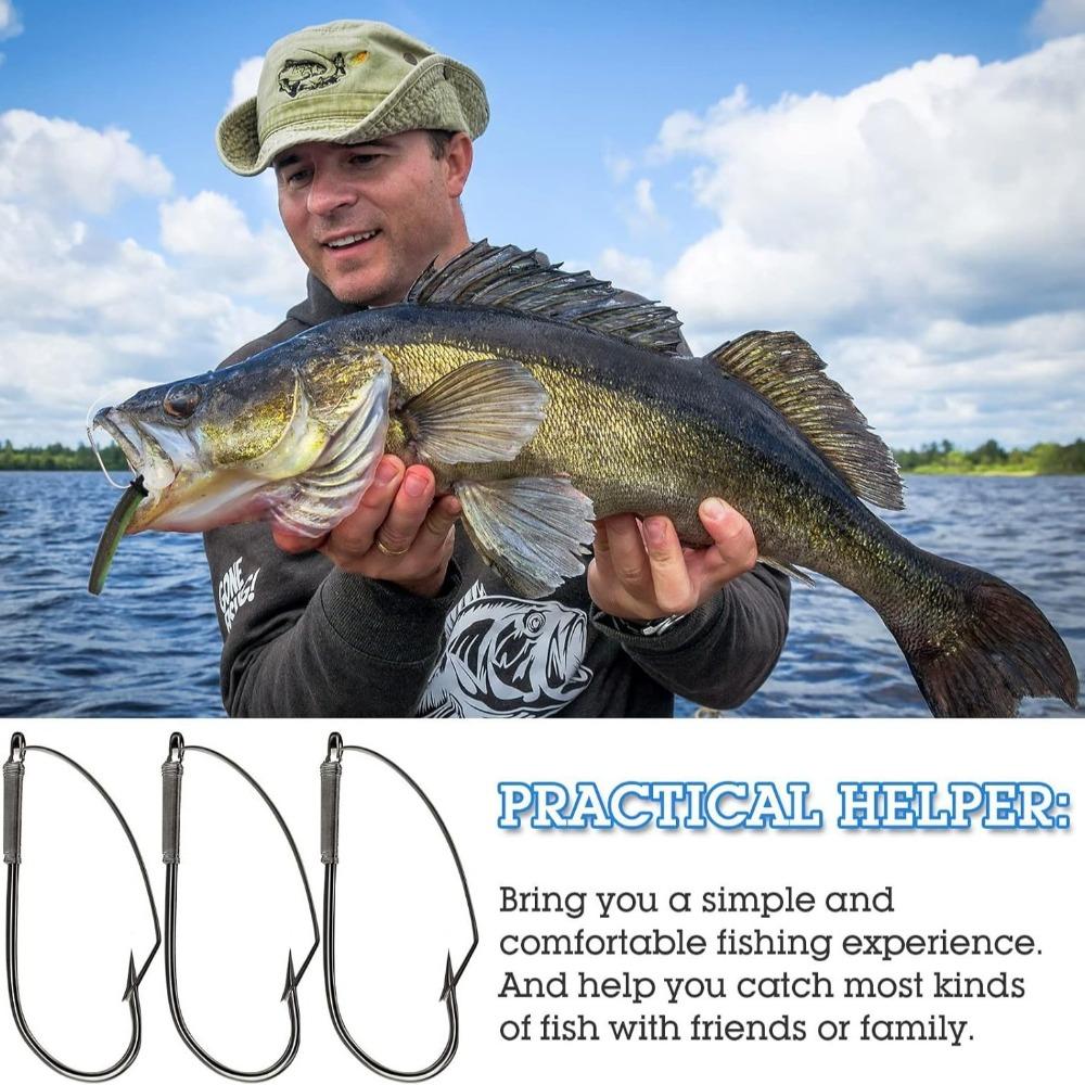 20pcs Single Hook Wacky Rig Hook Weedless Barbed Carp Fishing Hook Tackle Accessories Fishing Hook