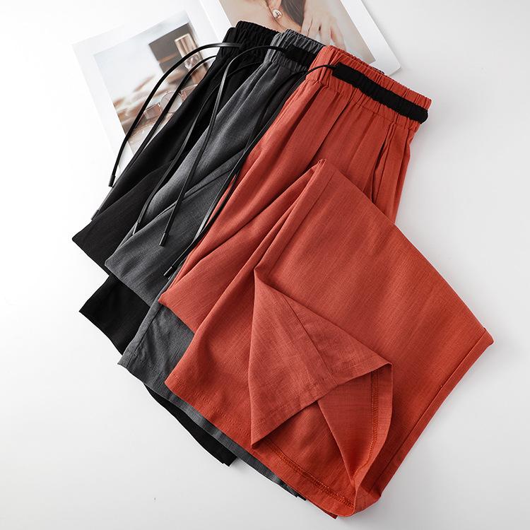 Women's Gray Wide-Leg High-Waisted Casual Floor-Length Pants - Summer 2025 Edition