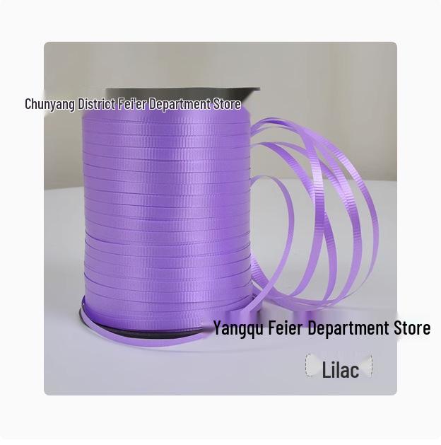 Balloon Accessories: 500-Yard Embossed Colored Ribbon, Metallic Balloon String, and Tying String.