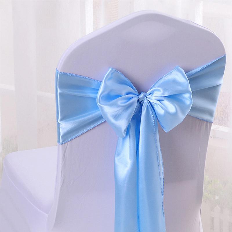

1 Pcs Satin Chair Sashes Elegant Premium Quality Chair Ribbons Bows Chairs Tie Back Chairs Decoration For Wedding Banquet Party A13