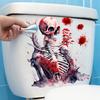 Halloween Sticker Toilet Bloody Horror Characters Skull Pumpkin Series Body Wall Bathroom Halloween Sticker Decoration
