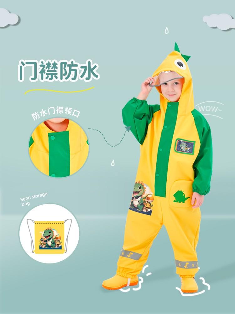 Set Impermeabile Intero con Pantaloni per Bambini, Tuta Impermeabile Integrale per Bambini Piccoli, Studenti, Scuola Materna, Bambine e Bambini, Stivali da Pioggia e Pioggia