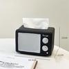 Retro Resin Tv Tissue Boxex Home Living Room Tissue Case Kitchen Countertop Tissue Storage  Multifunctional Napkin Storage Boxes