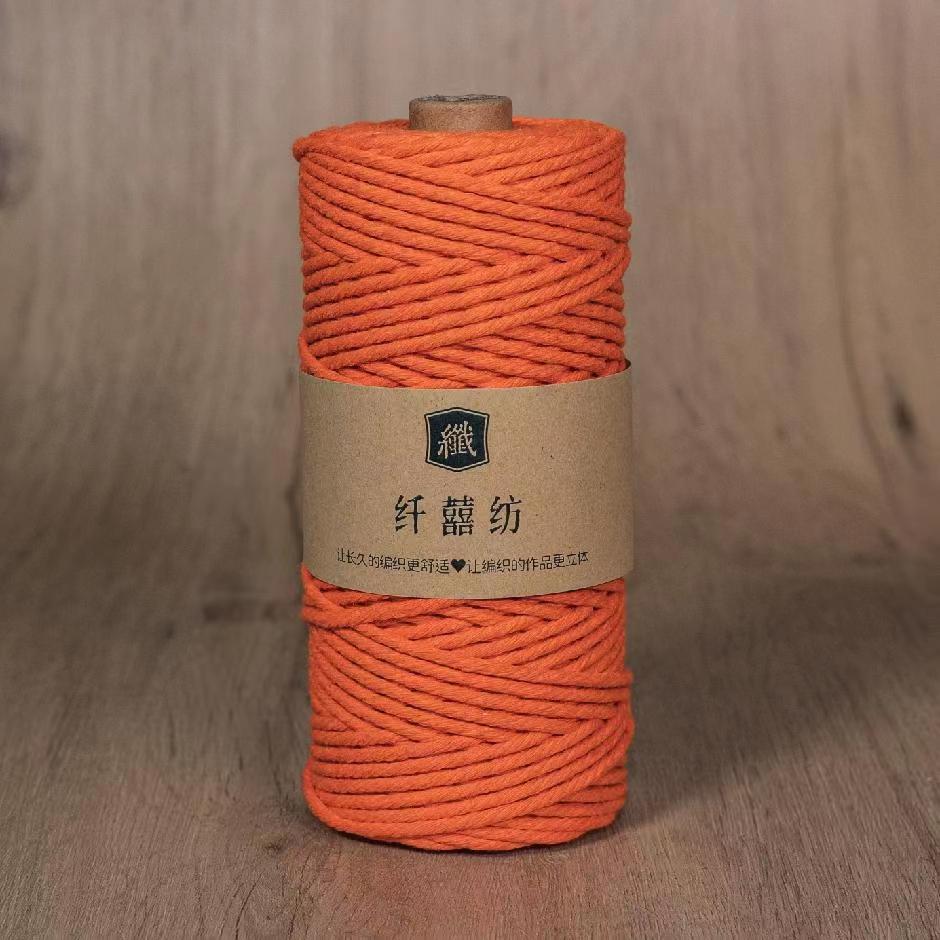 3Mm100M Colored Cotton Rope Thread Handmade Diy Bundled Woven Bag Wound Decorative Thread Tapestry Accessories Material