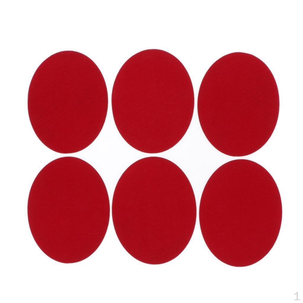 Záplaty 6 Oválné Semišové Loketní Kolenní Sametové pro Opravu Svetrů Řemesla