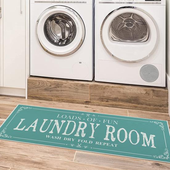 Laundry Room Rug Super Soft Highly Water Absorption Wear Resistant Non-Slip Floor Carpet Bathroom Mat