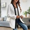 Women's Loose And Comfortable V-neck Long Sleeved Button Solid Color Jacket