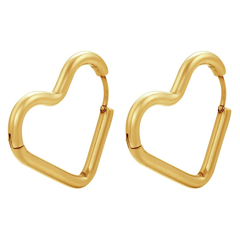 Stainless Steel Earrings Geometric Shapes Triangle/Heart/Rectangle Fade-Resistant Hypoallergenic Nickel-Free Jewelry Earrings