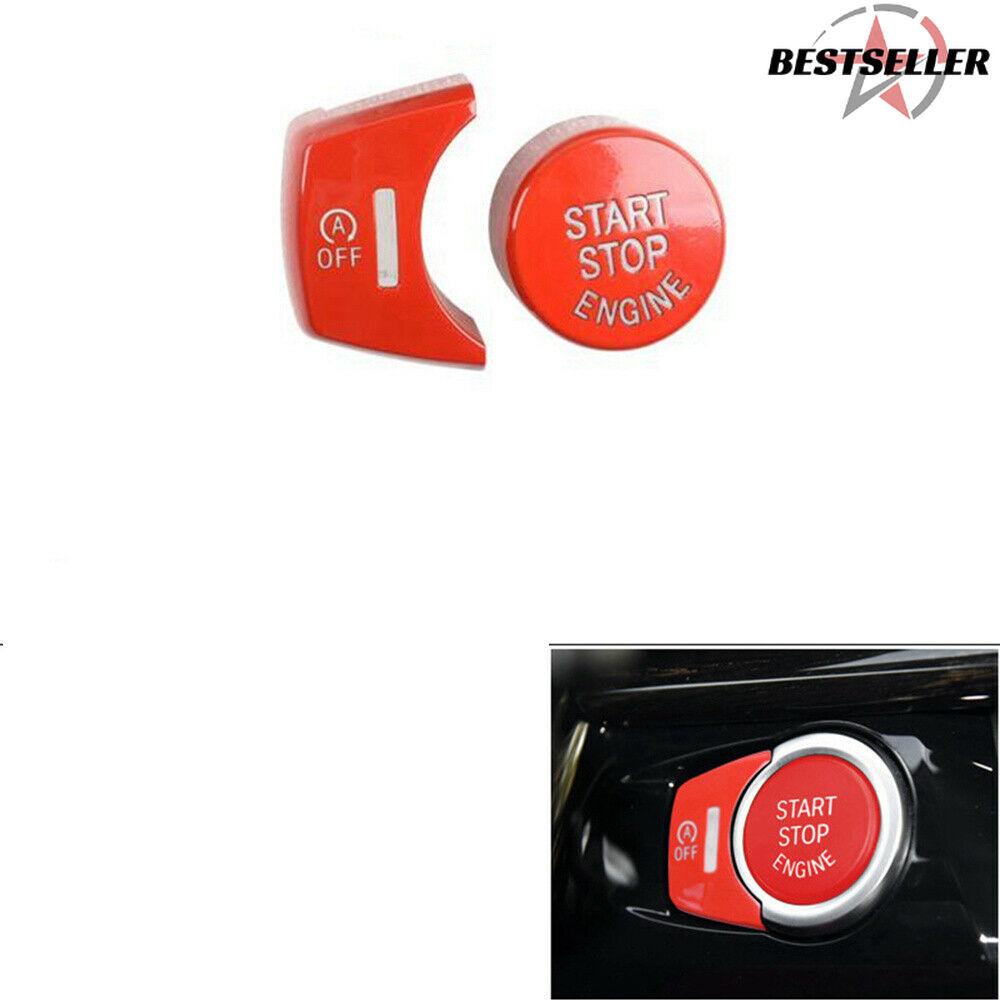Red Engine Start Stop Button Cover Kit for BMW 2015-2018 X6 F16 2014-2018 X5 F15