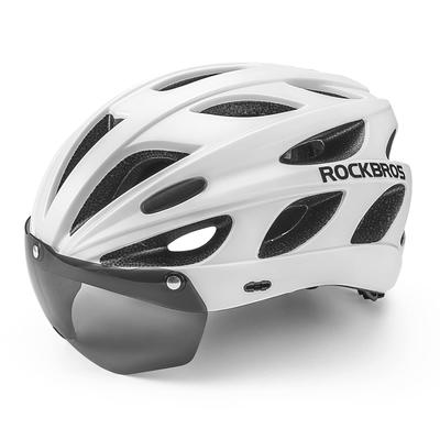 Rockbros Bicycle Helmet for Road CE Ultra High Magnetic Goggles with Adjustable Adults, Bikes, Certified, Lightweight, Rigidity, Breathable, Sunshade,