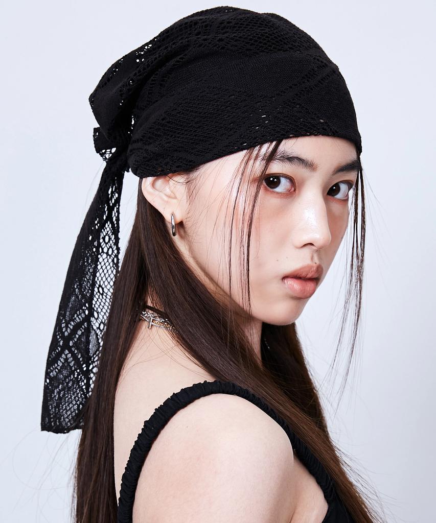 Seullipiseullib Palma Black Scarf Hat