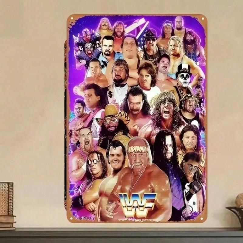 1993 WWF Vintage Metal Tin Sign | Wrestling Man Cave Wall Decor, Retro Sports Bar Essential, Fan Gift, Home Gym Vintage Sign Col