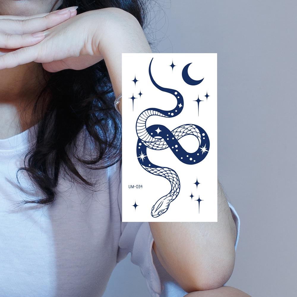 1 Sheets Semi Permanent Realistic Waterproof and Removeable Herb Tattoo Women's Back Tattoos Long Lasting