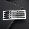 AAFM1 Car Styling 4Pcs Aluminum Wheel Rim Sticker Decal For Skoda Rapid Fabia 1 2 Citigo Octavia  2 A7 A5 A4 Roomster Yeti 3 Superb