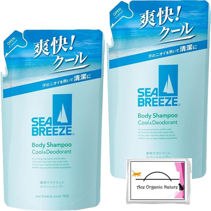 

Sea Breeze Шампунь для тела Охлаждающий дезодорант F Сменный блок 330 мл x 2 шт. Специальная салфетка в комплекте [Оптовая покупка] &