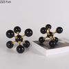 Modelo Molecular Mármore Natural Liga Metálica Material Enfeites de Mesa Enfeites Decorativos Artesanato Moderno Escultura Decoração de Casa