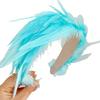 Tea Party Feather Fascinator Headband for Party Wedding Colorful Feather Fascinator Hair Hoop Cosplay Party Headdress