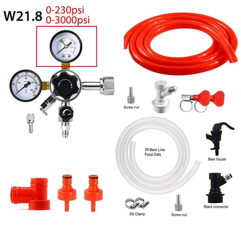 Zestaw do karbonatyzacji piwa domowego Regulator CO2 i plastikowy kran piknikowy oraz zespół węża gazowego 1,5M Do karbonatyzacji wody sodowej DIY