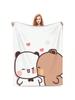Bubu Dudu Super Soft Blanket Kawaii Bear Travelling Throw Blanket Winter Printed   Bedspread Sofa Bed Cover