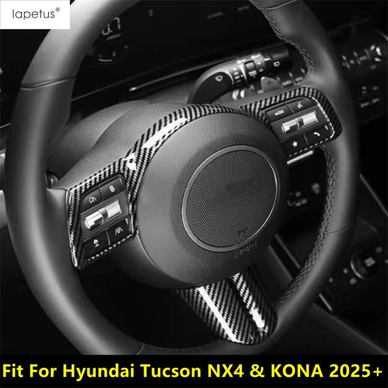 Декоративная накладка на панель рулевого колеса из АБС-пластика с отделкой под карбон для Hyundai Tucson NX4 2025 и KONA 2025, аксессуары для интерьера KONA 2025