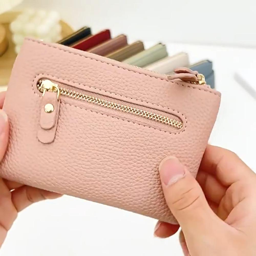 Card Holder Mini Coin Purse Pure Color Short Wallet Fashion Change Bag  Gift