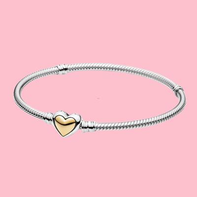S925 Zilveren Hartvormige Slangenbot Ketting Armband Voor Vrouwen Elegante Sieraden Verjaardagsfeest Geschenken