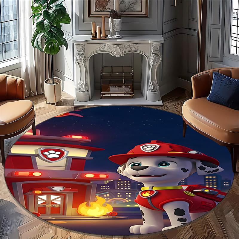 1pc Paw17 Carpet, Round Rug, Comfortable, Suitable for Entryways, Living Rooms, Office, And Bedrooms, Christmas Decoration