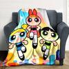 1pc Powerpuff2 Blanket, Gift, for Men and Women, Soft Blanket, Good for Sofa Bed Couch Travel, Lightweight Flannel Blanket