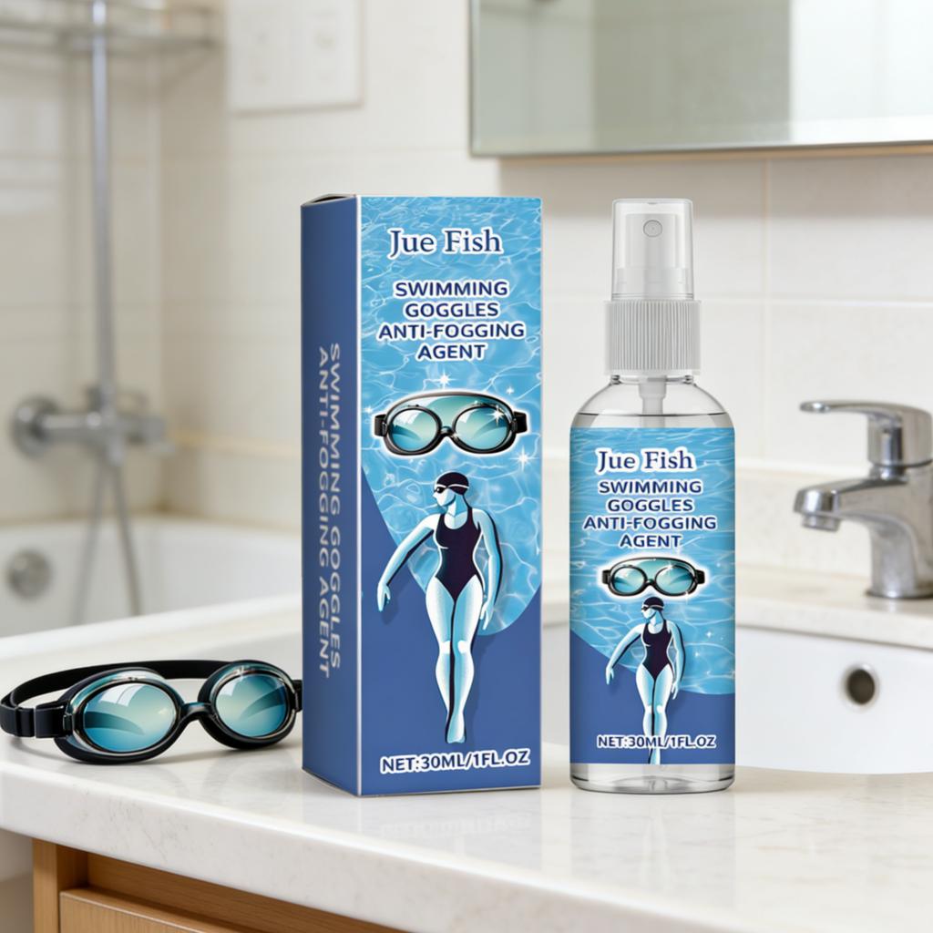 Jue Fish Swimming Goggles Anti Fogging Agent Strong Cleaning Power Remove Lens Stains Restore Clear Vision Goggle Defogger 30ml
