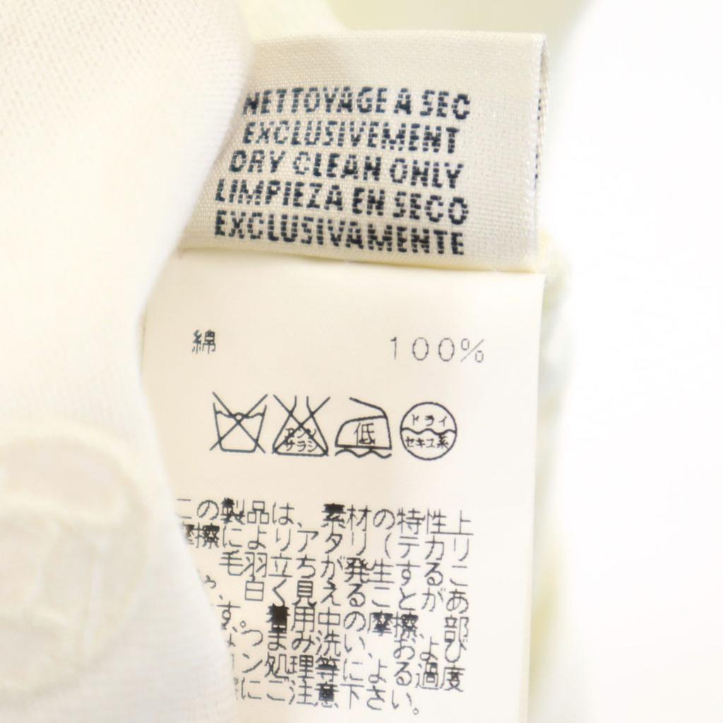 HERMES Made in France Short sleeve T-shirt 34 Ivory Women Used
